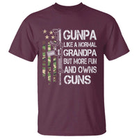 Gunpa T Shirt Guns Grandpa More Fun Camo American Flag USA Camouflage