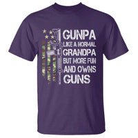Gunpa T Shirt Guns Grandpa More Fun Camo American Flag USA Camouflage
