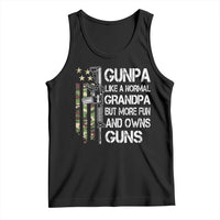 Gunpa Tank Top Guns Grandpa More Fun Camo American Flag USA Camouflage