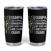 Gunpa Tumbler Cup Guns Grandpa More Fun Camo American Flag USA Camouflage