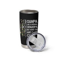 Gunpa Tumbler Cup Guns Grandpa More Fun Camo American Flag USA Camouflage