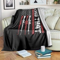 Vintage USA Flag 2nd Amendment Throw Blanket Pro Gun Lovers - Wonder Print Shop