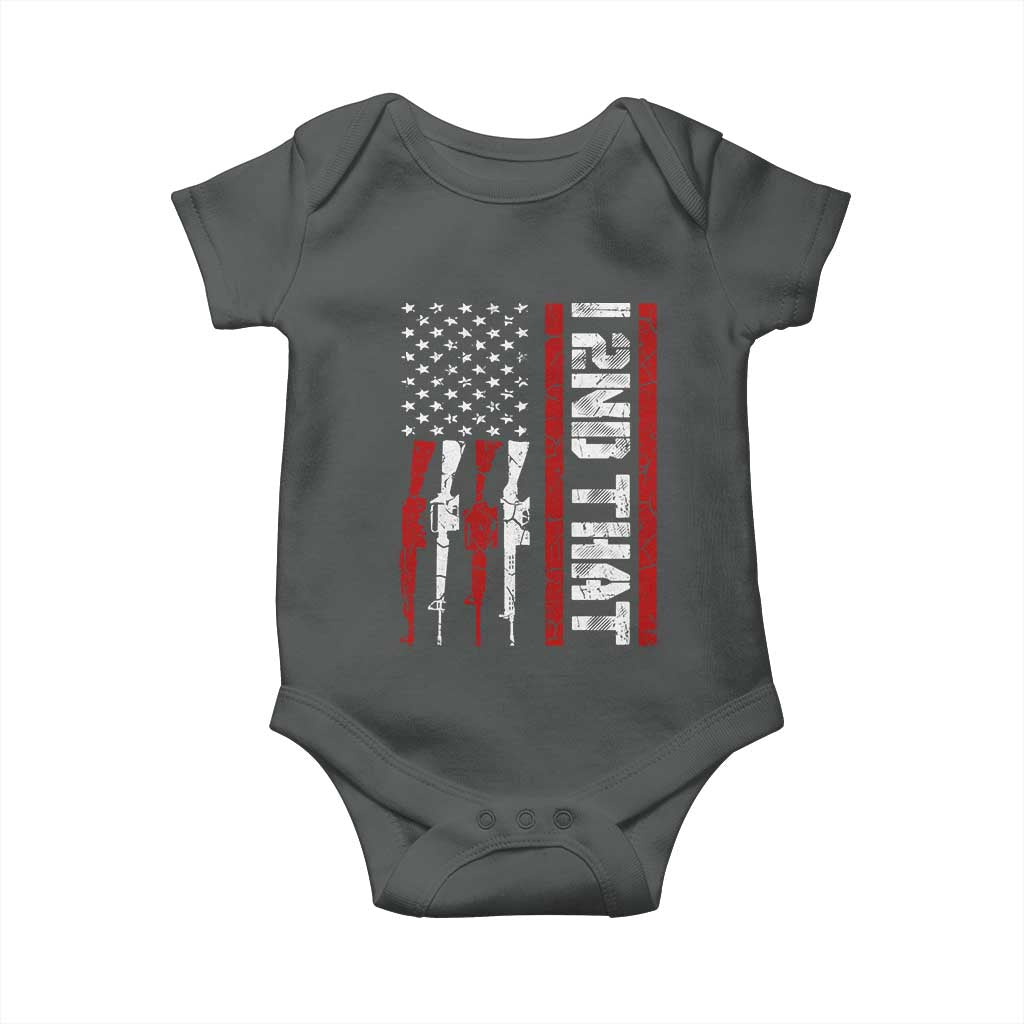 Vintage USA Flag 2nd Amendment Baby Onesie Pro Gun Lovers - Wonder Print Shop