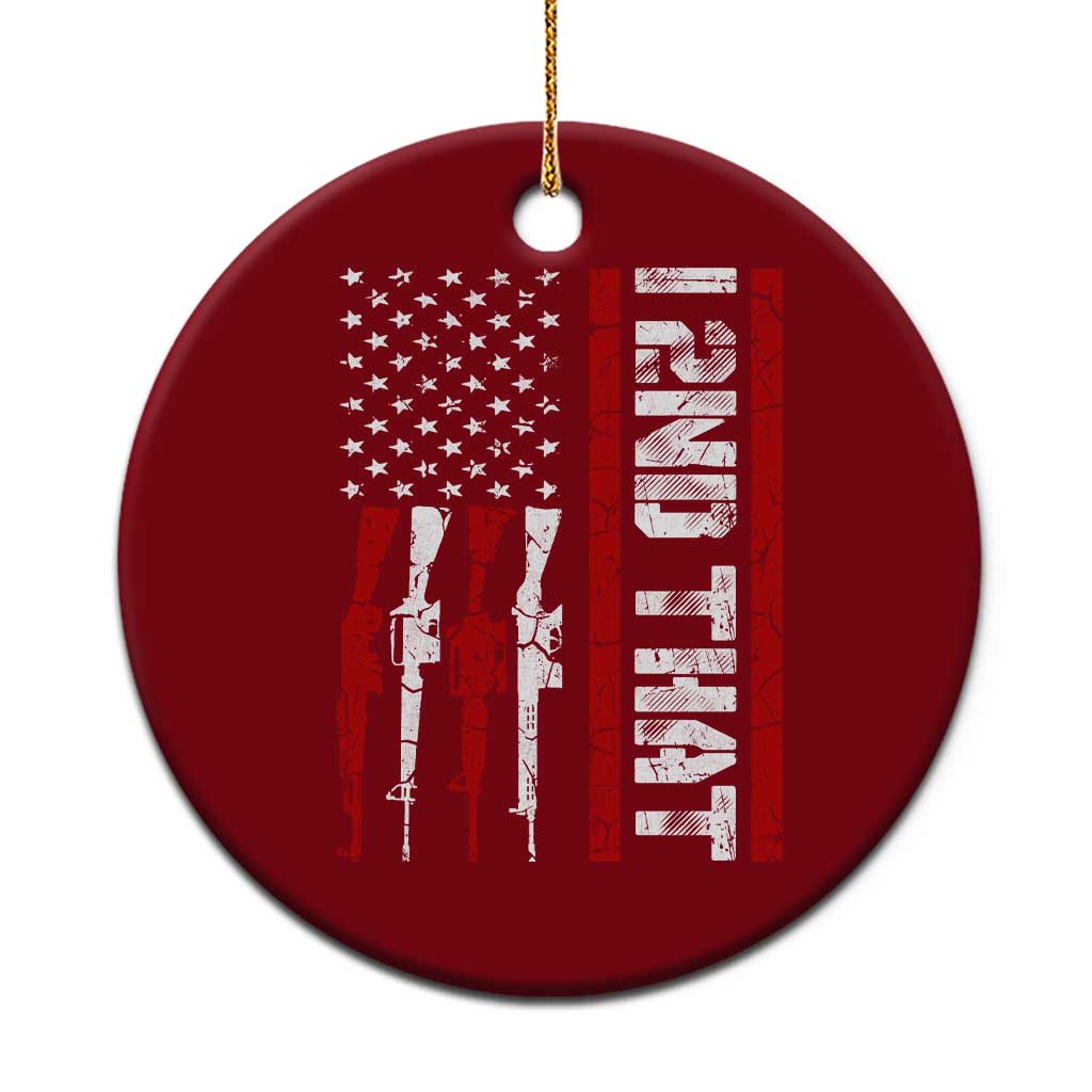 Vintage USA Flag 2nd Amendment Ceramic Ornament Pro Gun Lovers - Wonder Print Shop