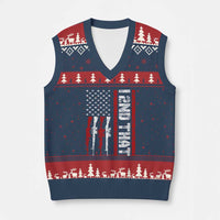 Vintage USA Flag 2nd Amendment V-Neck Knit Sweater Vest Pro Gun Lovers - Wonder Print Shop