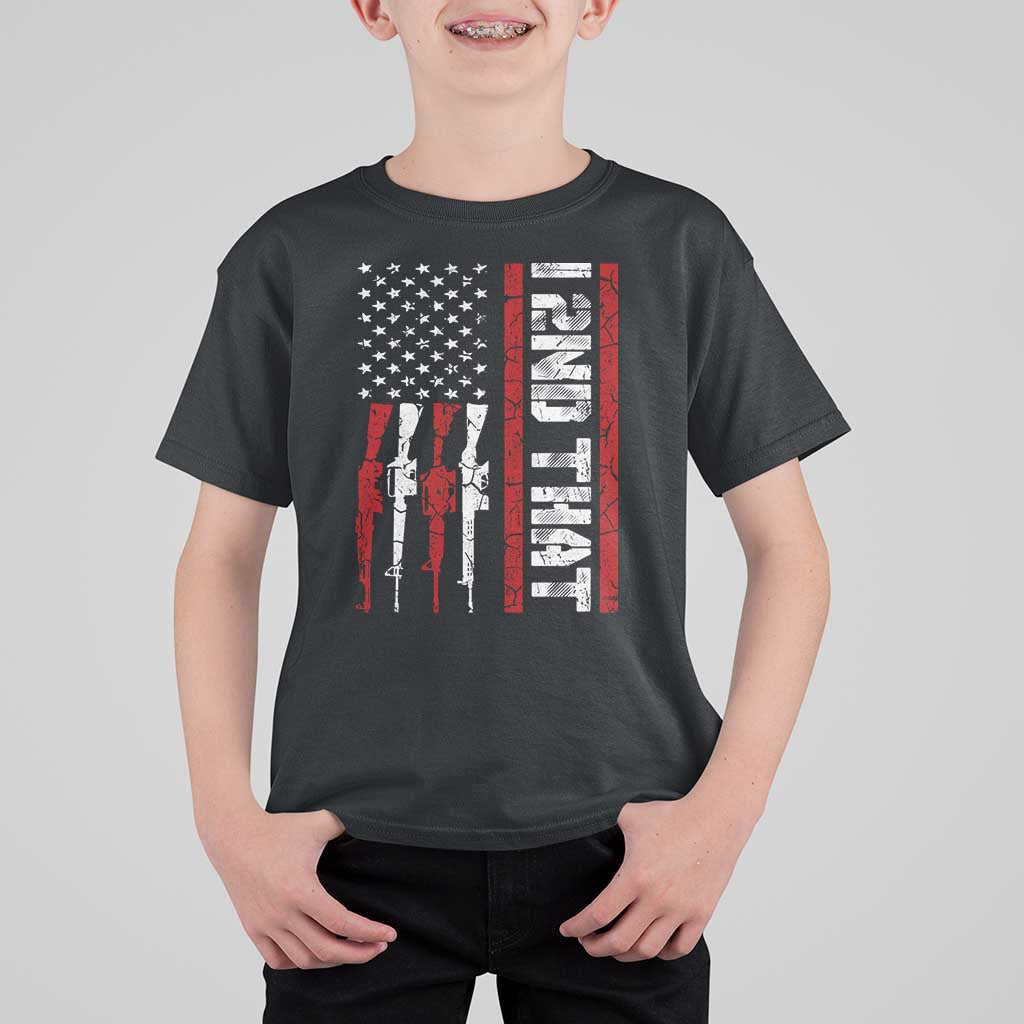 Vintage USA Flag 2nd Amendment T Shirt For Kid Pro Gun Lovers - Wonder Print Shop
