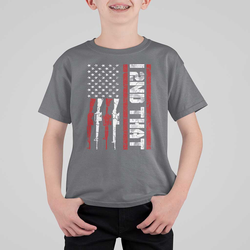 Vintage USA Flag 2nd Amendment T Shirt For Kid Pro Gun Lovers - Wonder Print Shop