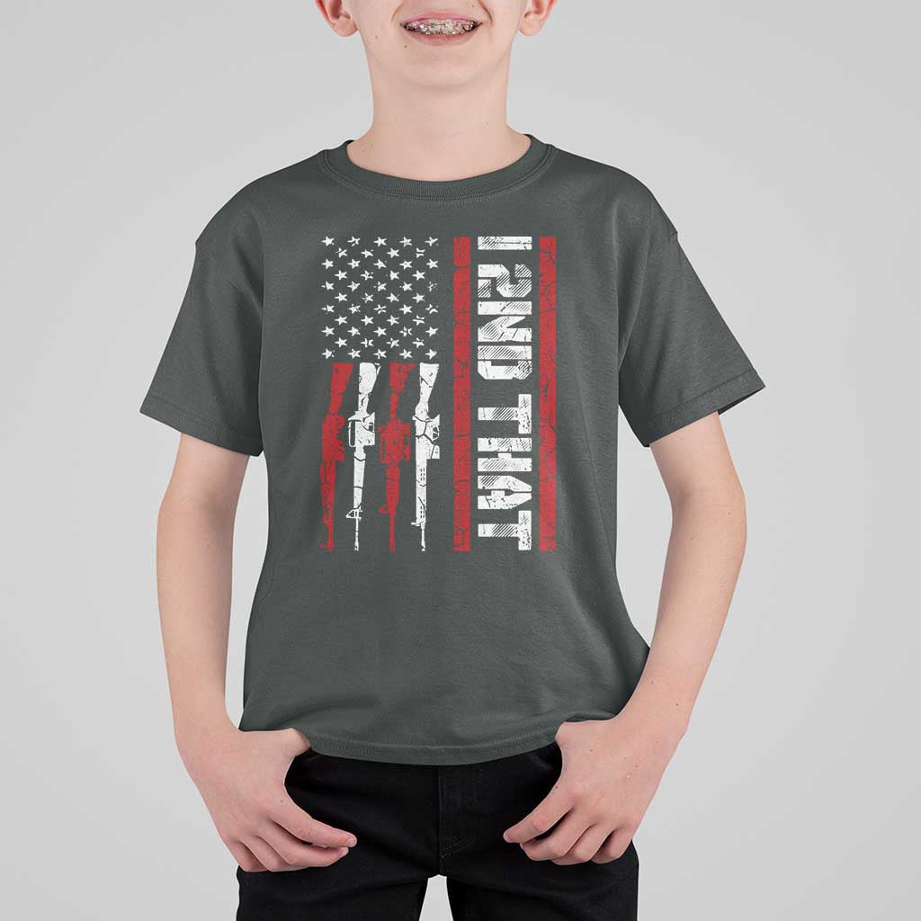 Vintage USA Flag 2nd Amendment T Shirt For Kid Pro Gun Lovers - Wonder Print Shop