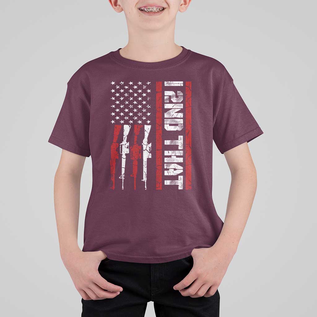 Vintage USA Flag 2nd Amendment T Shirt For Kid Pro Gun Lovers - Wonder Print Shop