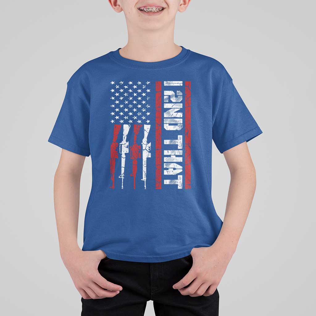 Vintage USA Flag 2nd Amendment T Shirt For Kid Pro Gun Lovers - Wonder Print Shop
