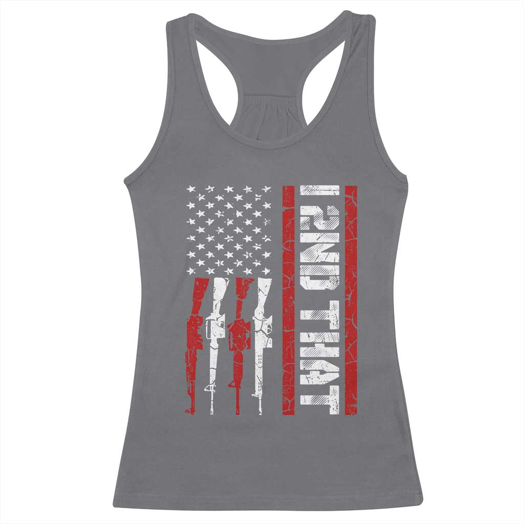 Vintage USA Flag 2nd Amendment Racerback Tank Top Pro Gun Lovers - Wonder Print Shop