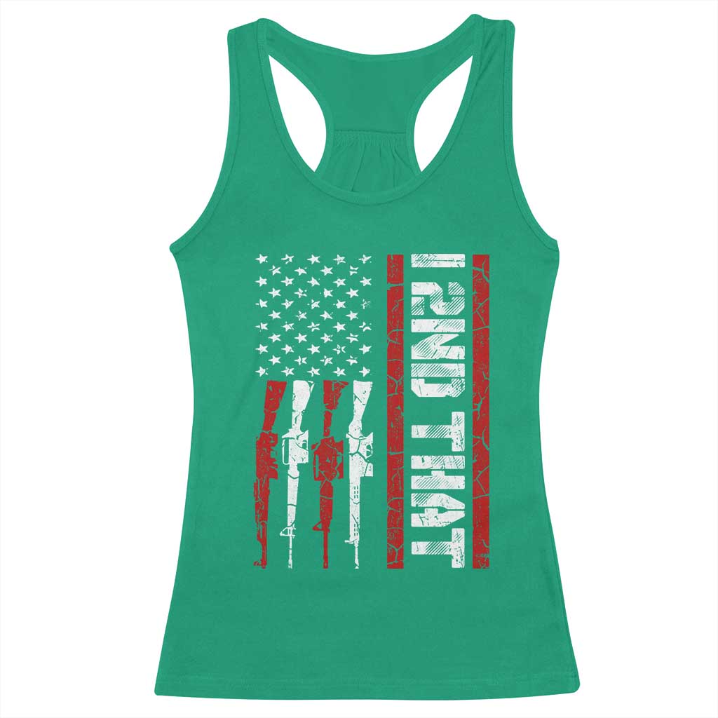 Vintage USA Flag 2nd Amendment Racerback Tank Top Pro Gun Lovers - Wonder Print Shop