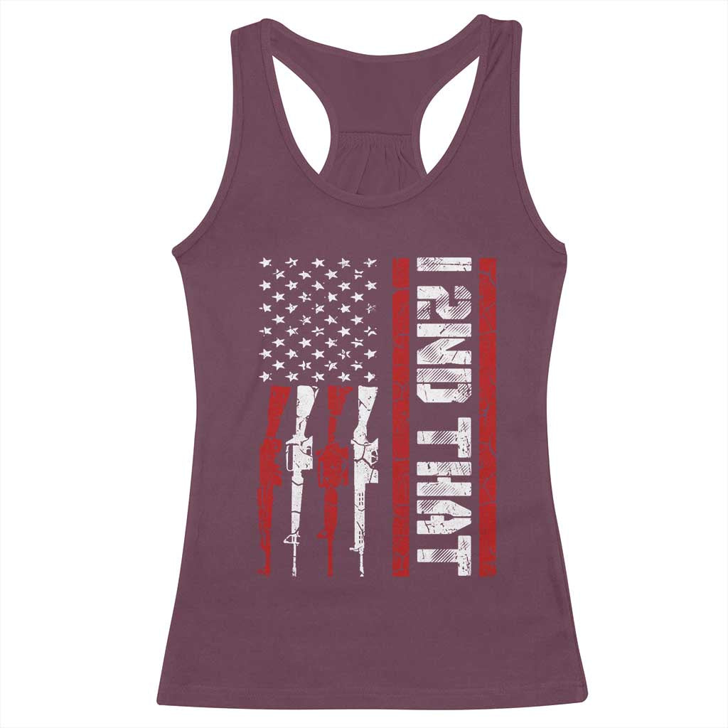 Vintage USA Flag 2nd Amendment Racerback Tank Top Pro Gun Lovers - Wonder Print Shop