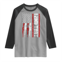 Vintage USA Flag 2nd Amendment Raglan Shirt Pro Gun Lovers - Wonder Print Shop