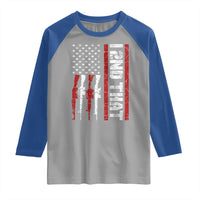 Vintage USA Flag 2nd Amendment Raglan Shirt Pro Gun Lovers - Wonder Print Shop