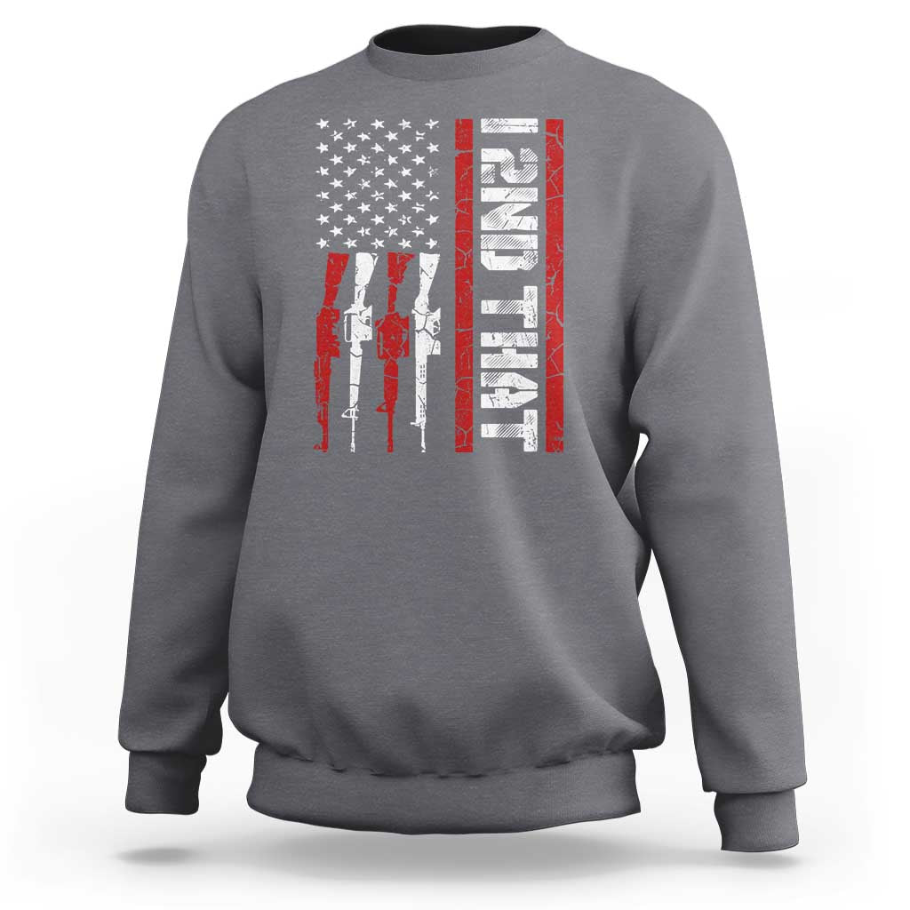 Vintage USA Flag 2nd Amendment Sweatshirt Pro Gun Lovers - Wonder Print Shop