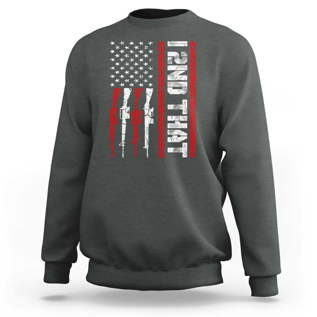 Vintage USA Flag 2nd Amendment Sweatshirt Pro Gun Lovers - Wonder Print Shop