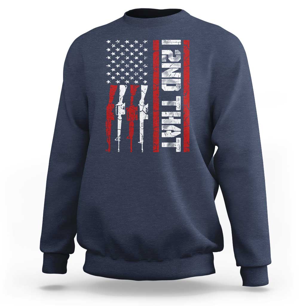 Vintage USA Flag 2nd Amendment Sweatshirt Pro Gun Lovers - Wonder Print Shop