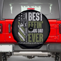 Best Effin’ Bonus Dad Ever Spare Tire Cover Step Dad Gun American Flag