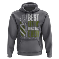 Best Effin’ Bonus Dad Ever Hoodie Step Dad Gun American Flag