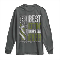 Best Effin’ Bonus Dad Ever Long Sleeve Shirt Step Dad Gun American Flag