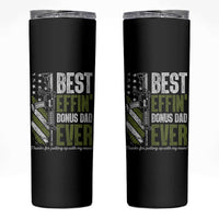 Best Effin’ Bonus Dad Ever Skinny Tumbler Step Dad Gun American Flag