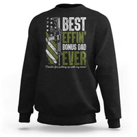 Best Effin’ Bonus Dad Ever Sweatshirt Step Dad Gun American Flag