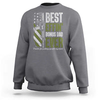Best Effin’ Bonus Dad Ever Sweatshirt Step Dad Gun American Flag