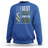 Best Effin’ Bonus Dad Ever Sweatshirt Step Dad Gun American Flag