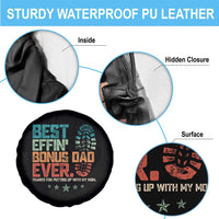 Funny Step Dad Spare Tire Cover Best Effin’ Bonus Dad Ever Retro