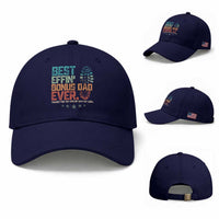 Funny Step Dad Baseball Cap Best Effin’ Bonus Dad Ever Retro