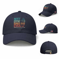 Funny Step Dad Baseball Cap Best Effin’ Bonus Dad Ever Retro