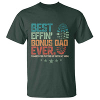 Funny Step Dad T Shirt Best Effin’ Bonus Dad Ever Retro