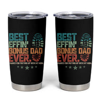 Funny Step Dad Tumbler Cup Best Effin’ Bonus Dad Ever Retro