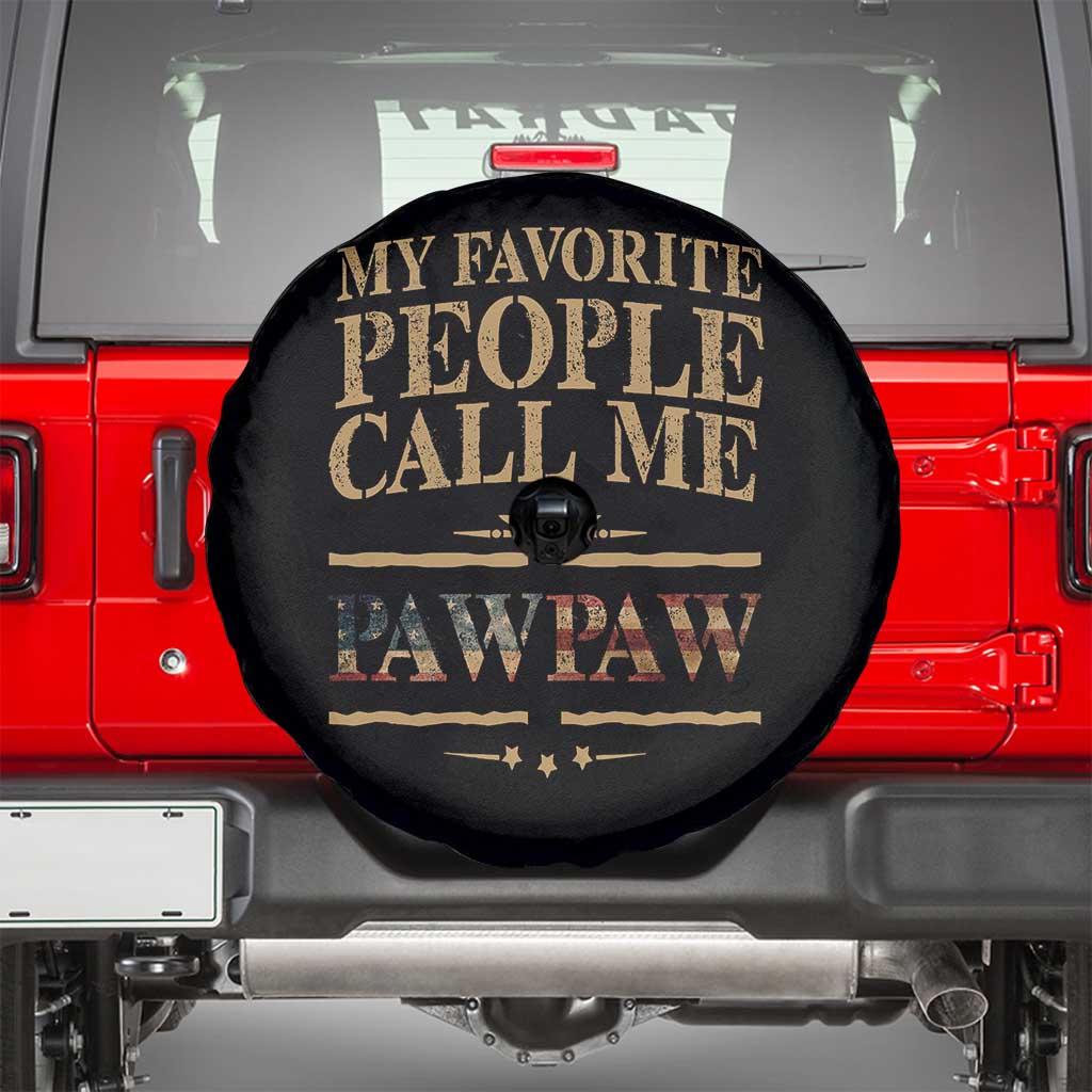 Funny Grandpa Spare Tire Cover My Favorite People Call Me Pop Pop Retro American Flag
