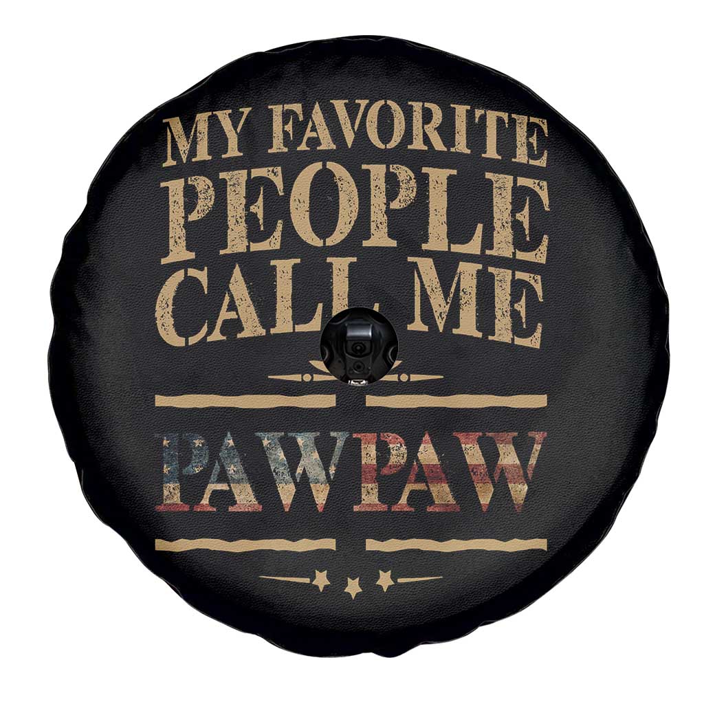 Funny Grandpa Spare Tire Cover My Favorite People Call Me Pop Pop Retro American Flag