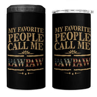 Funny Grandpa 4 in 1 Can Cooler Tumbler My Favorite People Call Me Pop Pop Retro American Flag