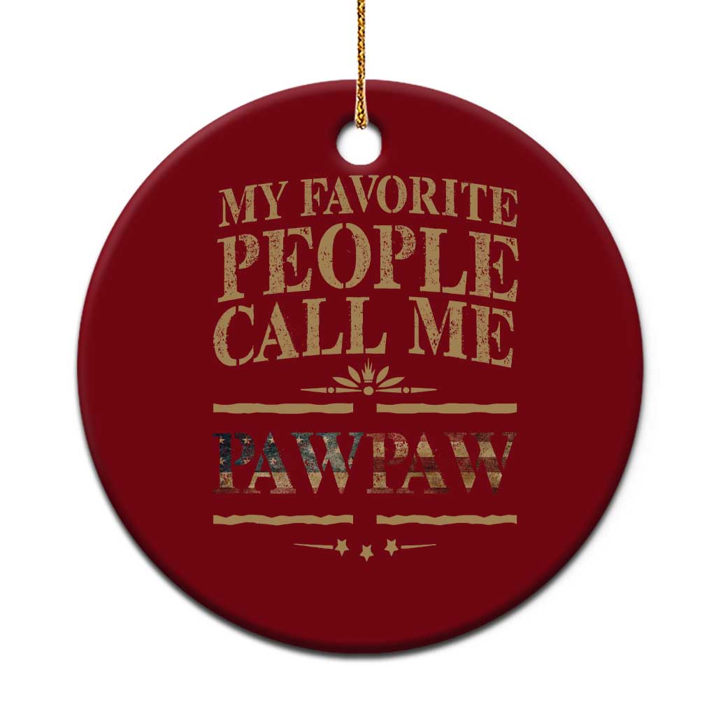 Funny Grandpa Ceramic Ornament My Favorite People Call Me Pop Pop Retro American Flag - Wonder Print Shop