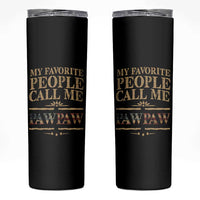 Funny Grandpa Skinny Tumbler My Favorite People Call Me Pop Pop Retro American Flag