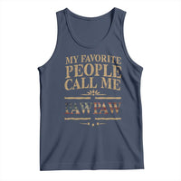 Funny Grandpa Tank Top My Favorite People Call Me Pop Pop Retro American Flag