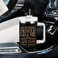 Funny Grandpa Tumbler With Handle My Favorite People Call Me Pop Pop Retro American Flag