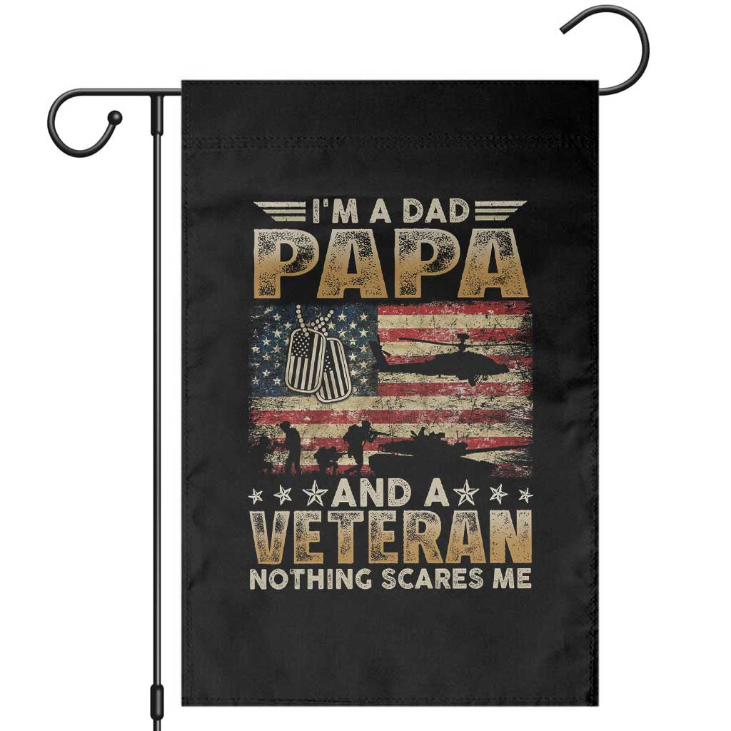 Funny Veteran Dad Garden Flag Funny Military Veteran USA Flag - Wonder Print Shop