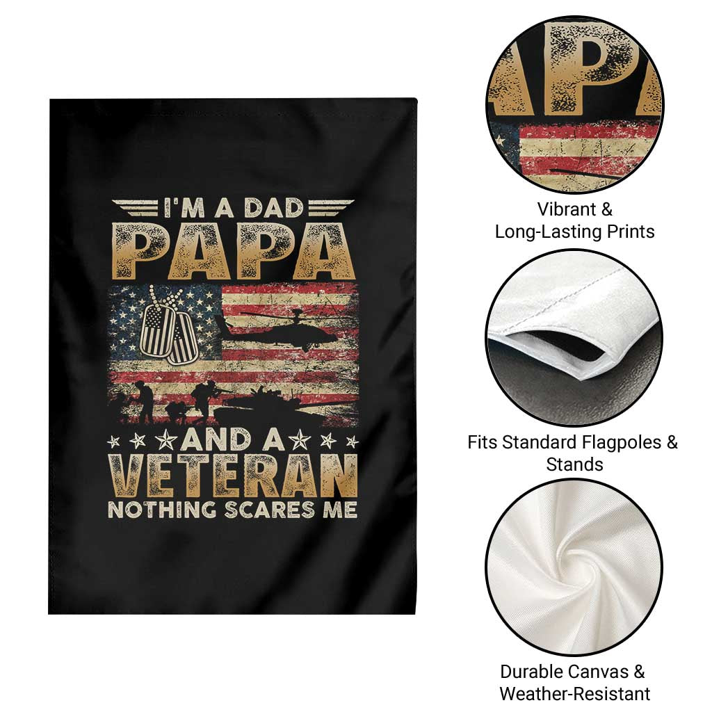 Funny Veteran Dad Garden Flag Funny Military Veteran USA Flag - Wonder Print Shop