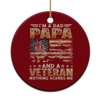 Funny Veteran Dad Ceramic Ornament Funny Military Veteran USA Flag - Wonder Print Shop