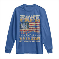 Funny Veteran Dad Long Sleeve Shirt Funny Military Veteran USA Flag - Wonder Print Shop