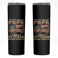 Funny Veteran Dad Skinny Tumbler Funny Military Veteran USA Flag - Wonder Print Shop
