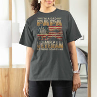 Funny Veteran Dad T Shirt For Women Funny Military Veteran USA Flag - Wonder Print Shop