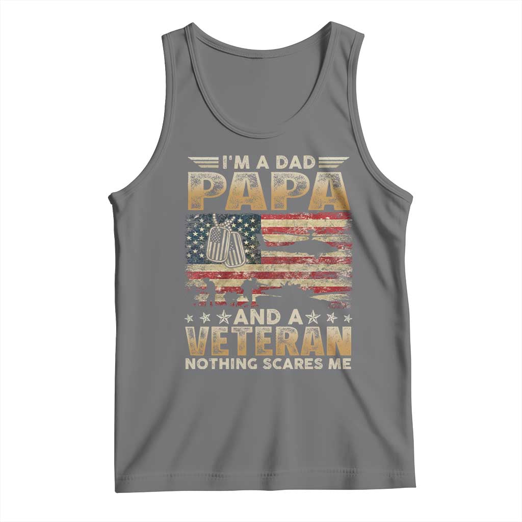 Funny Veteran Dad Tank Top Funny Military Veteran USA Flag - Wonder Print Shop