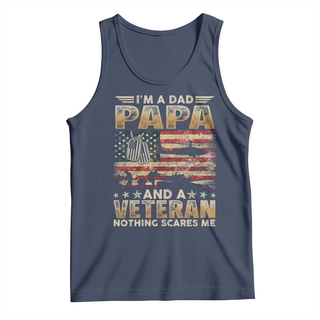 Funny Veteran Dad Tank Top Funny Military Veteran USA Flag - Wonder Print Shop