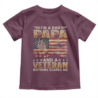 Funny Veteran Dad Toddler T Shirt Funny Military Veteran USA Flag - Wonder Print Shop